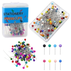 Szpilki krawieckie biurowe 100szt - Leantoys