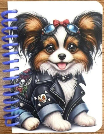 Kołonotatnik ozdobny A7/64K gładki Pies - Fresh