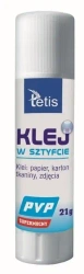 Klej w sztyfcie PVP(bezbarwny)21g (12szt) BG112-G - Tetis