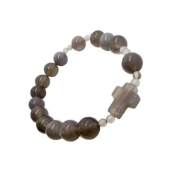 Bransoletka Agat Szary kulka mała 8mm - Art Sacrum