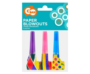 Trąbki rozwijane kolorowe 3szt - Godan