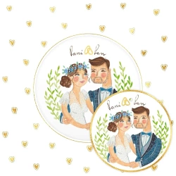 Karnet KW koperta z kółkiem Ślub Młoda Para - Henry