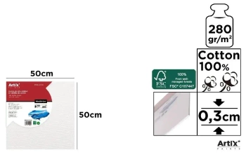 Tablica malarska 50x50x0,3cm 280G/m2 - Artix