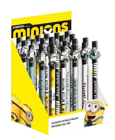 Długopis wymazywalny Minionki niebieski (24szt) - Beniamin