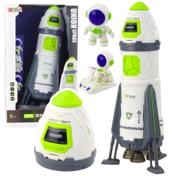 Statek kosmiczny z astronautami światło dżwięk - Leantoys