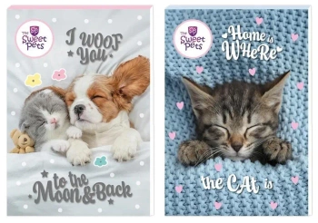 Notes A6/30K z poddrukiem The sweet pets (12szt) - Praca zbiorowa
