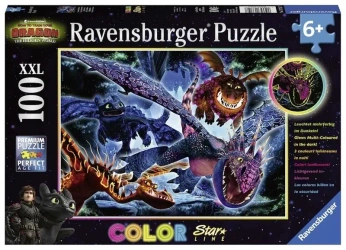 Puzzle 100 świecące - Smoki - Ravensburger