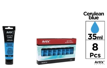Farba akrylowa błękit podstawowy 35ml (8szt) - Artix