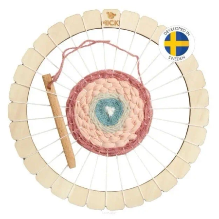 Zestaw kreatywny krosno okrągłe 21cm ramka do tkan - MICKI