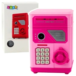 Sejf elektroniczny bankomat Skarbonka na PIN róż - Leantoys