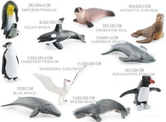 Zestaw zwierząt Antarktydy 10szt - Merkpol