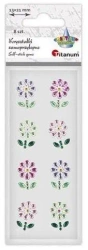 Kryształki samoprzylepne kwiaty 13x21mm mix 8szt - Titanum