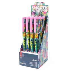 Długopis z zatyczką Fashion Tropical nieb. (20szt) - Titanum