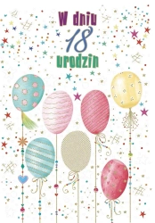 Kartka okolicznościowa Urodziny 18 - Trend