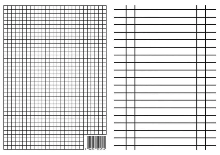 Liniuszek A4 kratka/linia (10szt) - INTERDRUK