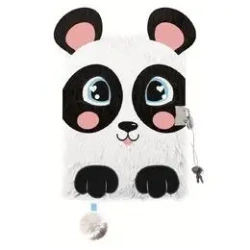 Pamiętnik z kłódką A5/96K 3D włochacz Panda - ST-MAJEWSKI