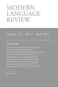Modern Language Review (112 - Connon D. F.
