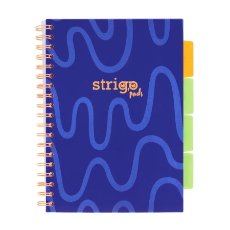 Kołozeszyt Strigo B5 Project Book Neon granatowy linia