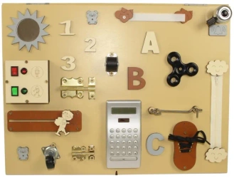 Tablica manipulacyjna rozkład dwustronna Sensoryka - 3toysm