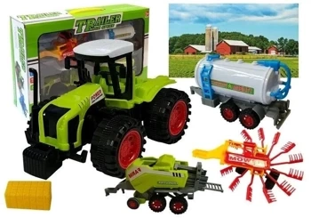 Zestaw autek farmerskich zgrabiarka prasa - Leantoys