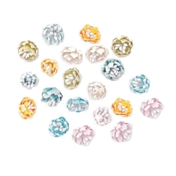 Kamelie papierowe tęczowe 1,5cm 21szt - Dalprint dpCraft