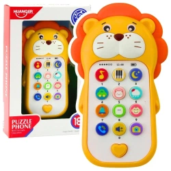 Telefon interaktywny lew żółty - Leantoys