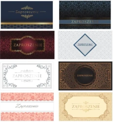 Zaproszenia Style (opakowanie 10 sztuk) mix wzorów - Stamp