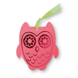 Zakładka do książek ze wstążką - Sowa różowa - Moses