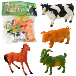 Figurki zwierzęta gospodarskie farmerskie 4szt - Leantoys