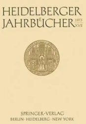 Heidelberger Jahrbücher XVII - Hans Walter Wolff