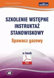 eBook Szkolenie wstępne Instruktaż stanowiskowy Spawacz gazowy - Bogdan Rączkowski