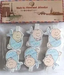 Klamerki ozdobne niemowlęce 6szt - Galeria Hobby