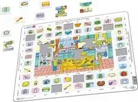 Układanka ramkowa maxi Learning English in the Kitchen 70 elementów - Larsen