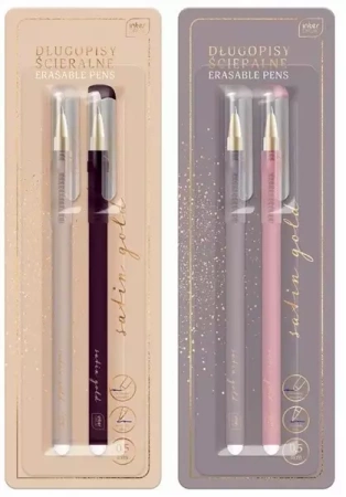 Długopis ścieralny Satin Gold 2szt - INTERDRUK