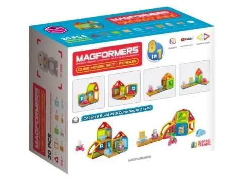 Klocki magnetyczne Cube House Pingwin - Magformers