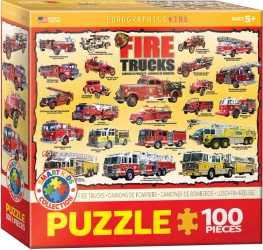 Puzzle 100 Smartkids Fire Trucks 6100-0239 - Eurographics