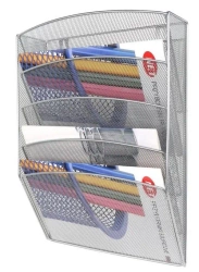 Pojemnik wiszący na katalogi srebrny - NET