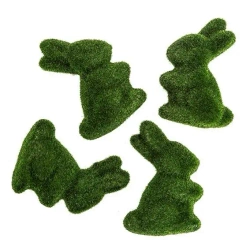 Zajączki z mchem 8cm 4szt - Dalprint dpCraft