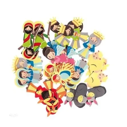 Naklejki z pianki szopka bożonarodzeniowa 36szt - Dalprint