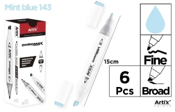 Marker Chromax z 2 końcówk. mint blue 143 (6szt) - Artix