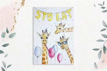 Karnet A5 Żyrafy - Henry
