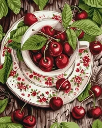 Malowanie po numerach - Świeżość wiśni 40x50cm - Ideyka