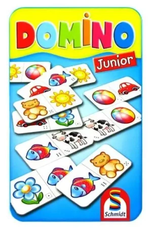 Gra Domino Junior w metalowej puszce - Schmidt Gry