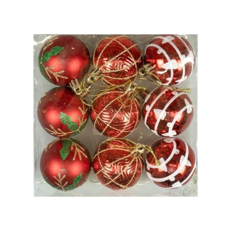 Bombki ze zdobieniem 9szt - Arpex