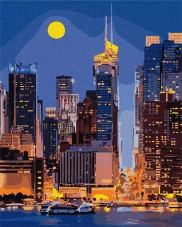 Malowanie po numerach - Ulice Manhattanu 40x50cm - Ideyka