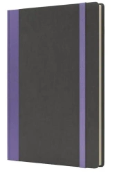 Notatnik B5 Pro L kropki szary/fioletowy - Like U