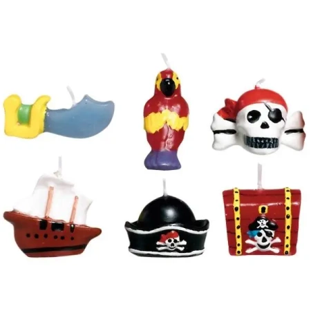 Świeczki figurki Pirates Map 6szt. - Amscan