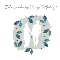 Karnet Swarovski kwadrat CL4517_PO Ślub para młoda - Clear Creations