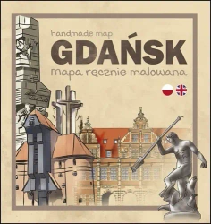 Gdańsk Mapa ręcznie malowana - opracowanie zbiorowe