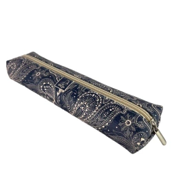 Piórnik szkolny młodzieżowy student jamnik Paisley Beż-Denim - EV-Corp